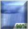 Thursday: Rain showers before 2pm, then showers and thunderstorms likely. Mostly cloudy, with a high near 81. Chance of precipitation is 90%. New rainfall amounts between three quarters and one inch possible. Thursday: Rain Showers