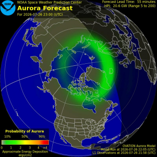 Current Northern hemispheric power input map