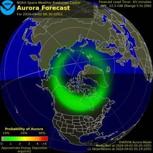 Current Northern hemispheric power input map